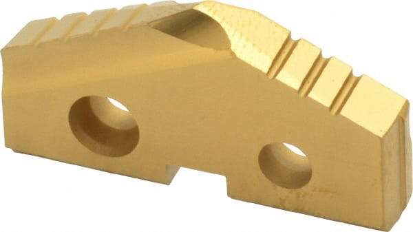 Allied Machine and Engineering - 1-7/32" Diam x 3/16" Thick, Seat Code 2, 132° Included Angle Spade Drill Insert - TiN Coated, Carbide, Grade P40, Series T-A - Americas Industrial Supply