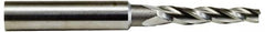 Made in USA - 3° Taper Angle per Side, 3/8" Small End Diam, 5" LOC, High Speed Steel 3 Flute Tapered Square End Mill - 7-1/2" OAL, 3/4" Shank Diam, Spiral Flute - Americas Industrial Supply