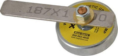 Mag-Mate - 250 Amps Grounding Capacity, 3-1/2" Diam, 2-1/4" High, 35 Lb Max Pull Force, Rare Earth Magnetic Welding & Fabrication Ground Clamp - 55 Lb Average Pull Force, Round Cup Magnet, Brass Stud, Compatible with Flat Surface - Americas Industrial Supply