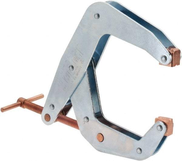 Kant Twist - 2,000 Lb, 6" Max Opening, 4-1/2" Open Throat Depth, 5-1/2" Closed Throat Depth, Cantilever Clamp - High Tensile Steel Jaw, T-Handle, 11" OAL, 10" Max Width - Americas Industrial Supply