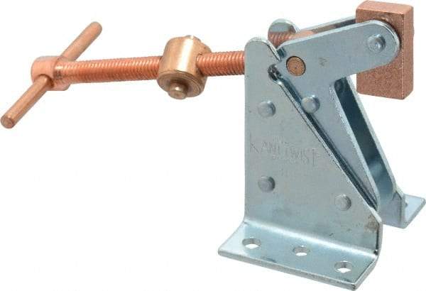 Kant Twist - 1,500 Lb Holding Capacity, 3" Max Opening Capacity, Manual Hold Down Clamp - 2-1/4" Clamp Length, 2-11/16" Clamp Width, 4" Clamp Height, Steel - Americas Industrial Supply