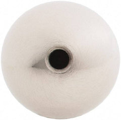 Gibraltar - 10-24 Thread, 1" Diam, Threaded Hole Ball Knob - Natural, Stainless Steel, Smooth Grip, 3/8" Hole Depth - Americas Industrial Supply