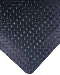 Wearwell - 75' Long x 2' Wide, Dry Environment, Anti-Fatigue Matting - Black, Vinyl with Nitrile Blend Base, Beveled on 4 Sides - Americas Industrial Supply