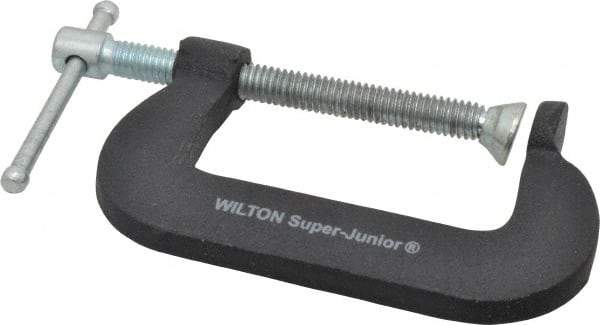 Wilton - Light-Duty 2" Max Opening, 1-1/4" Throat Depth, Forged Steel Standard C-Clamp - 875 Lb Capacity, 0" Min Opening, Standard Throat Depth, Steel Screw - Americas Industrial Supply