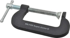 Wilton - Light-Duty 2" Max Opening, 1-1/4" Throat Depth, Forged Steel Standard C-Clamp - 875 Lb Capacity, 0" Min Opening, Standard Throat Depth, Steel Screw - Americas Industrial Supply