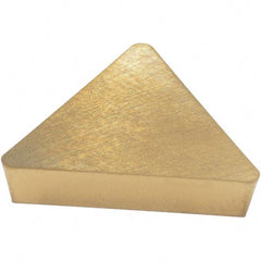 Kennametal - TPU322 Grade KC730 Carbide Turning Insert - TiN Finish, 60° Triangle, 3/8" Inscr Circle, 1/8" Thick, 1/32" Corner Radius - Americas Industrial Supply