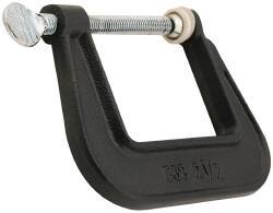 Wilton - Light-Duty 1-1/4" Max Opening, 1-1/4" Throat Depth, Ductile Iron Standard C-Clamp - 450 Lb Capacity, 0" Min Opening, Standard Throat Depth, Steel Screw - Americas Industrial Supply