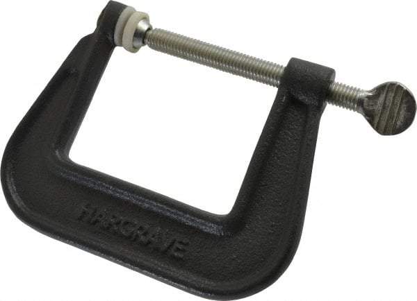 Wilton - Light-Duty 2-1/2" Max Opening, 2-5/16" Throat Depth, Ductile Iron Standard C-Clamp - 550 Lb Capacity, 0" Min Opening, Standard Throat Depth, Steel Screw - Americas Industrial Supply