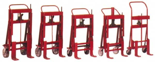 Wesco Industrial Products - 4,000 Lb Capacity, 12" Lift Twin Machinery Mover - 1-1/8" Min Lift Height, 6" Fork Length, 23" Overall Width - Americas Industrial Supply