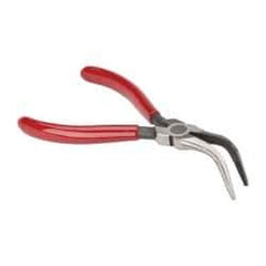 Proto - 6-5/16" OAL, 1-5/8" Jaw Length x 3/4" Jaw Width, Long Nose Bent Nose Pliers - Serrated Jaw, Chain Nose Head, Plastisol Handles - Americas Industrial Supply