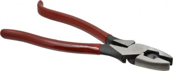 Proto - 9-1/4" OAL, 1-9/16" Jaw Length x 1-9/32" Jaw Width, Ironworker's Pliers - Standard Jaw, Standard Head, Plastisol Handles - Americas Industrial Supply