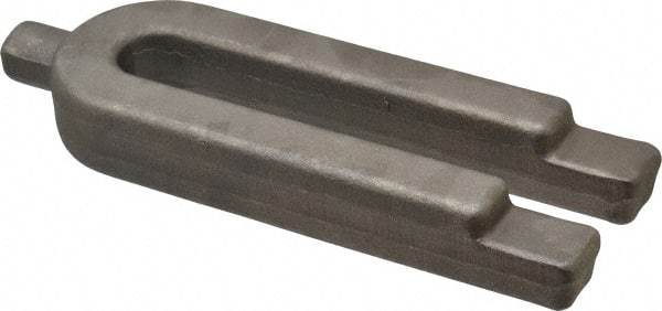 Made in USA - 2-3/8" Wide x 1-1/8" High, Carbon Steel, Plain, U Shaped Strap Clamp - 13/16" Stud, 8" OAL, 7-3/8" Slot Length, 13/16" Slot Width - Americas Industrial Supply