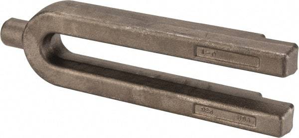 Made in USA - 2-3/4" Wide x 1-1/4" High, Carbon Steel, Plain, U Shaped Strap Clamp - 15/16" Stud, 10" OAL, 9" Slot Length, 15/16" Slot Width - Americas Industrial Supply