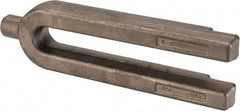 Made in USA - 2-3/4" Wide x 1-1/4" High, Carbon Steel, Plain, U Shaped Strap Clamp - 15/16" Stud, 10" OAL, 9" Slot Length, 15/16" Slot Width - Americas Industrial Supply