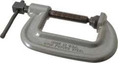 Wilton - Heavy-Duty 3" Max Opening, 2" Throat Depth, Forged Steel Standard C-Clamp - 8,750 Lb Capacity, 0" Min Opening, Standard Throat Depth, Cold Drawn Steel Screw - Americas Industrial Supply