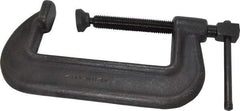 Wilton - Heavy-Duty 6" Max Opening, 2-1/2" Throat Depth, Forged Steel Standard C-Clamp - 11,250 Lb Capacity, 2" Min Opening, Standard Throat Depth, Cold Drawn Steel Screw - Americas Industrial Supply