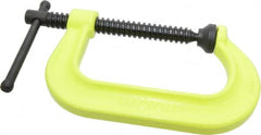 Wilton - Regular-Duty 4-1/4" Max Opening, 3-1/4" Throat Depth, Forged Steel Standard C-Clamp - 6,200 Lb Capacity, 0" Min Opening, Deep Throat, Alloy Steel Screw - Americas Industrial Supply