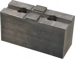 H & R Manufacturing - 10" Chuck Capacity, Tongue & Groove Attachment, Square Soft Lathe Chuck Jaw - Steel, 2.12" Btw Mount Hole Ctrs, 4-1/2" Long x 1-3/4" Wide x 2-3/8" High, 1/2" Groove - Americas Industrial Supply