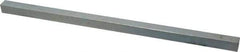 Made in USA - 12" Long x 1/2" High x 1/2" Wide, Zinc-Plated Undersized Key Stock - C1018 Steel - Americas Industrial Supply