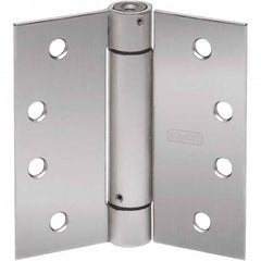 Stanley - 4-1/2" Long x 4-1/2" Wide Grade 1 304 Stainless Steel Full Mortise Spring Commercial Hinge - Americas Industrial Supply