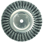 8" Diameter - 5/8" Arbor Hole - Knot Twist Steel Wire Straight Wheel - Americas Industrial Supply