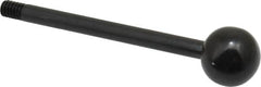 Gibraltar - 1/4-20 Stem, 3/4" Knob Diam, 1/4" Shaft Diam, Gear Lever Arm with Ball Knob - 3/8" Thread Length, 3-1/2" Handle Length, Carbon Steel Shaft, Plastic Knob - Americas Industrial Supply