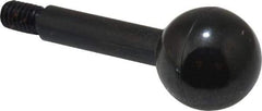Gibraltar - 5/16-18 Stem, 1" Knob Diam, 3/8" Shaft Diam, Gear Lever Arm with Ball Knob - 1/2" Thread Length, 2-1/2" Handle Length, Carbon Steel Shaft, Plastic Knob - Americas Industrial Supply