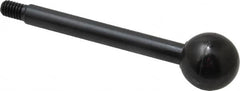 Gibraltar - 5/16-18 Stem, 1" Knob Diam, 3/8" Shaft Diam, Gear Lever Arm with Ball Knob - 1/2" Thread Length, 4" Handle Length, Carbon Steel Shaft, Plastic Knob - Americas Industrial Supply