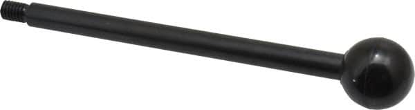 Gibraltar - 5/16-18 Stem, 1" Knob Diam, 3/8" Shaft Diam, Gear Lever Arm with Ball Knob - 1/2" Thread Length, 6" Handle Length, Carbon Steel Shaft, Plastic Knob - Americas Industrial Supply