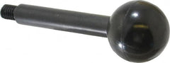 Gibraltar - 3/8-16 Stem, 1-3/8" Knob Diam, 1/2" Shaft Diam, Gear Lever Arm with Ball Knob - 1/2" Thread Length, 4" Handle Length, Carbon Steel Shaft, Plastic Knob - Americas Industrial Supply