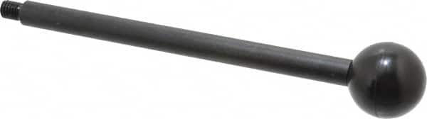 Gibraltar - 3/8-16 Stem, 1-3/8" Knob Diam, 1/2" Shaft Diam, Gear Lever Arm with Ball Knob - 1/2" Thread Length, 8" Handle Length, Carbon Steel Shaft, Plastic Knob - Americas Industrial Supply