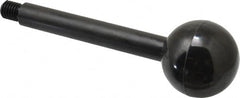 Gibraltar - 1/2-13 Stem, 1-7/8" Knob Diam, 5/8" Shaft Diam, Gear Lever Arm with Ball Knob - 5/8" Thread Length, 6" Handle Length, Carbon Steel Shaft, Plastic Knob - Americas Industrial Supply