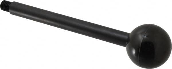 Gibraltar - 1/2-13 Stem, 1-7/8" Knob Diam, 5/8" Shaft Diam, Gear Lever Arm with Ball Knob - 5/8" Thread Length, 8" Handle Length, Carbon Steel Shaft, Plastic Knob - Americas Industrial Supply
