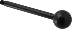 Gibraltar - 1/2-13 Stem, 1-7/8" Knob Diam, 5/8" Shaft Diam, Gear Lever Arm with Ball Knob - 5/8" Thread Length, 8" Handle Length, Carbon Steel Shaft, Plastic Knob - Americas Industrial Supply