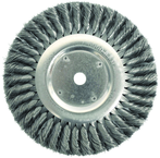 8" Diameter - 5/8" Arbor Hole - Knot Twist Steel Wire Straight Wheel - Americas Industrial Supply