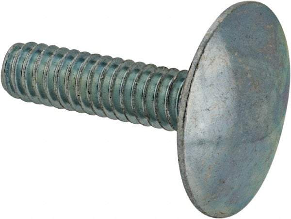 Value Collection - 1/4-20, 1" Length Under Head, Step Bolt - 27/32" Head Diam, 1006-1050 Steel, Zinc-Plated Finish - Americas Industrial Supply