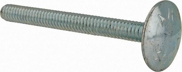 Value Collection - 1/4-20, 2-1/2" Length Under Head, Step Bolt - 27/32" Head Diam, 1006-1050 Steel, Zinc-Plated Finish - Americas Industrial Supply