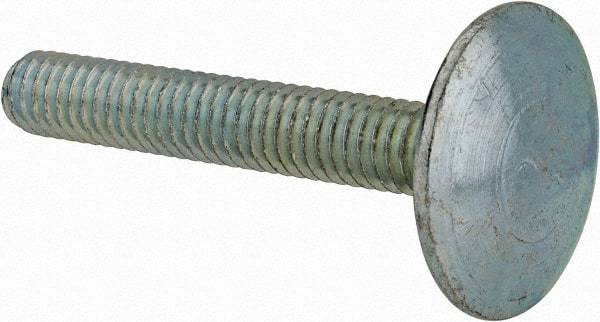 Value Collection - 5/16-18, 2" Length Under Head, Step Bolt - 1-1/16" Head Diam, 1006-1050 Steel, Zinc-Plated Finish - Americas Industrial Supply