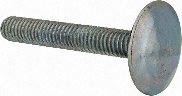 Value Collection - 3/8-16, 2-1/2" Length Under Head, Step Bolt - 1-1/4" Head Diam, 1006-1050 Steel, Zinc-Plated Finish - Americas Industrial Supply