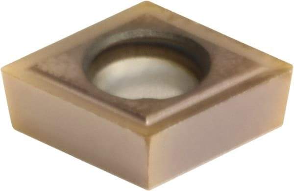 Sumitomo - CCGT32.50.5 EFM Grade ACZ310 Carbide Turning Insert - TiN/AlN Finish, 80° Diamond, 3/8" Inscr Circle, 5/32" Thick, 0.0078" Corner Radius - Americas Industrial Supply