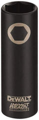 DeWALT - 3/8" Drive 7/16" Deep Impact Socket - 6 Points, 2-1/2" OAL - Americas Industrial Supply