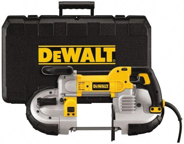 DeWALT - 120 Volt, Electric Handheld Bandsaw - 2.44 m Cord Length, 5 Inch (Round) and 5 x 4-3/4 Inch (Rectangular) Depth of Cut, 100 and 350 SFPM, 10 Amp - Americas Industrial Supply