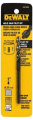 DeWALT - 1/4" Pin Diam, 3" Long Steel Pilot Drill - 9/16 to 1-3/16" Tool Diam Compatibility, Compatible with Hole Saws - Americas Industrial Supply