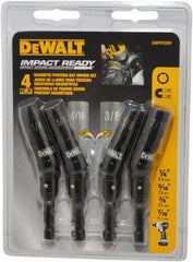 DeWALT - 4 Piece, Magnetic Nutsetter - 1/4 to 7/16" Hex, 1/4" Hex Drive - Americas Industrial Supply