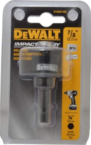 DeWALT - 7/8" Diam, 5/8" Cutting Depth, Hole Saw - Bi-Metal Saw, Toothed Edge - Americas Industrial Supply