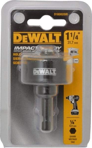 DeWALT - 1-1/4" Diam, 5/8" Cutting Depth, Hole Saw - Bi-Metal Saw, Toothed Edge - Americas Industrial Supply