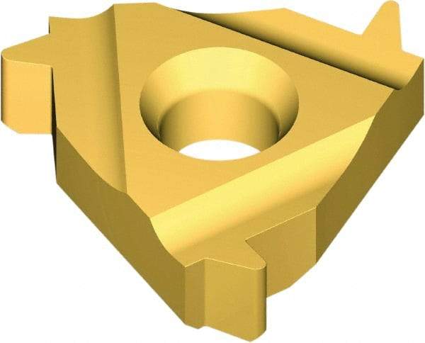 Vargus - 4IR Internal Right Hand 6 American Buttress Laydown Threading Insert - Grade VKX, TiN Coated Carbide, 12.7mm Inscribed Circle - Americas Industrial Supply