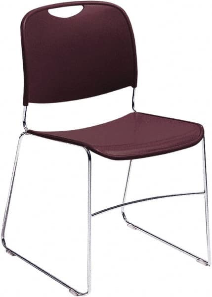 NPS - Polypropylene Blue Stacking Chair - Chrome Frame, 17" Wide x 22-1/2" Deep x 31" High - Americas Industrial Supply