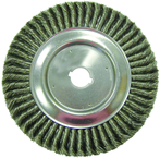 12" Diameter - 1-1/4" Arbor Hole - Knot Twist Steel Wire Straight Wheel - Americas Industrial Supply