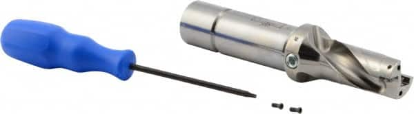 Iscar - 1-3/4" Max Drill Depth, 2xD, 7/8" Diam, Indexable Insert Drill - 1" Shank Diam, Straight Shank - Americas Industrial Supply